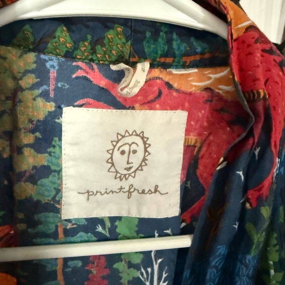 Printfresh Multicolor Forest-Themed Robe - Picture 1 of 5